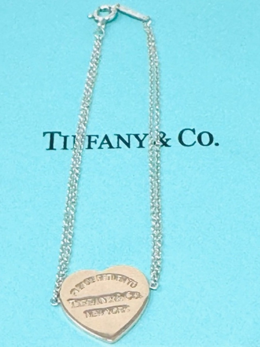 Authentic Tiffany & co. Return To Heart Rubedo Charm Bracelet.
